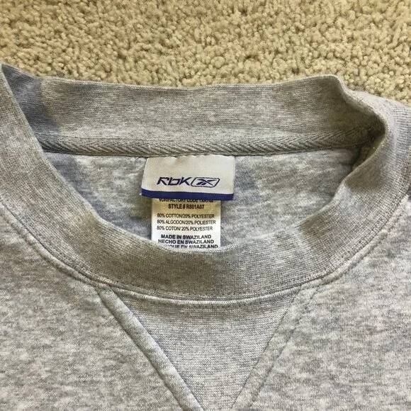 Reebok NFL Minnesota Vikings Football Brett Favre Crewneck Sweatshirt Large Gray - Picture 3 of 6